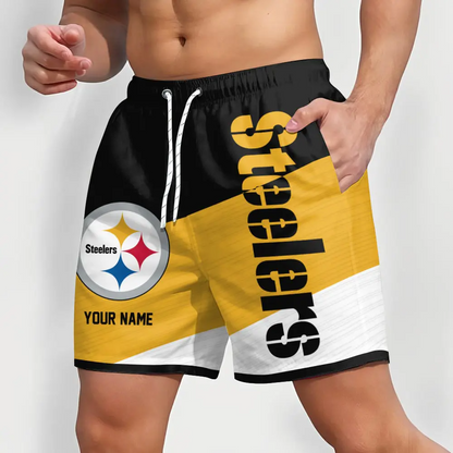 NFL x PS Colorful Men Short Pants Custom Name All Teams Gift For Fans V1 NAK NTL