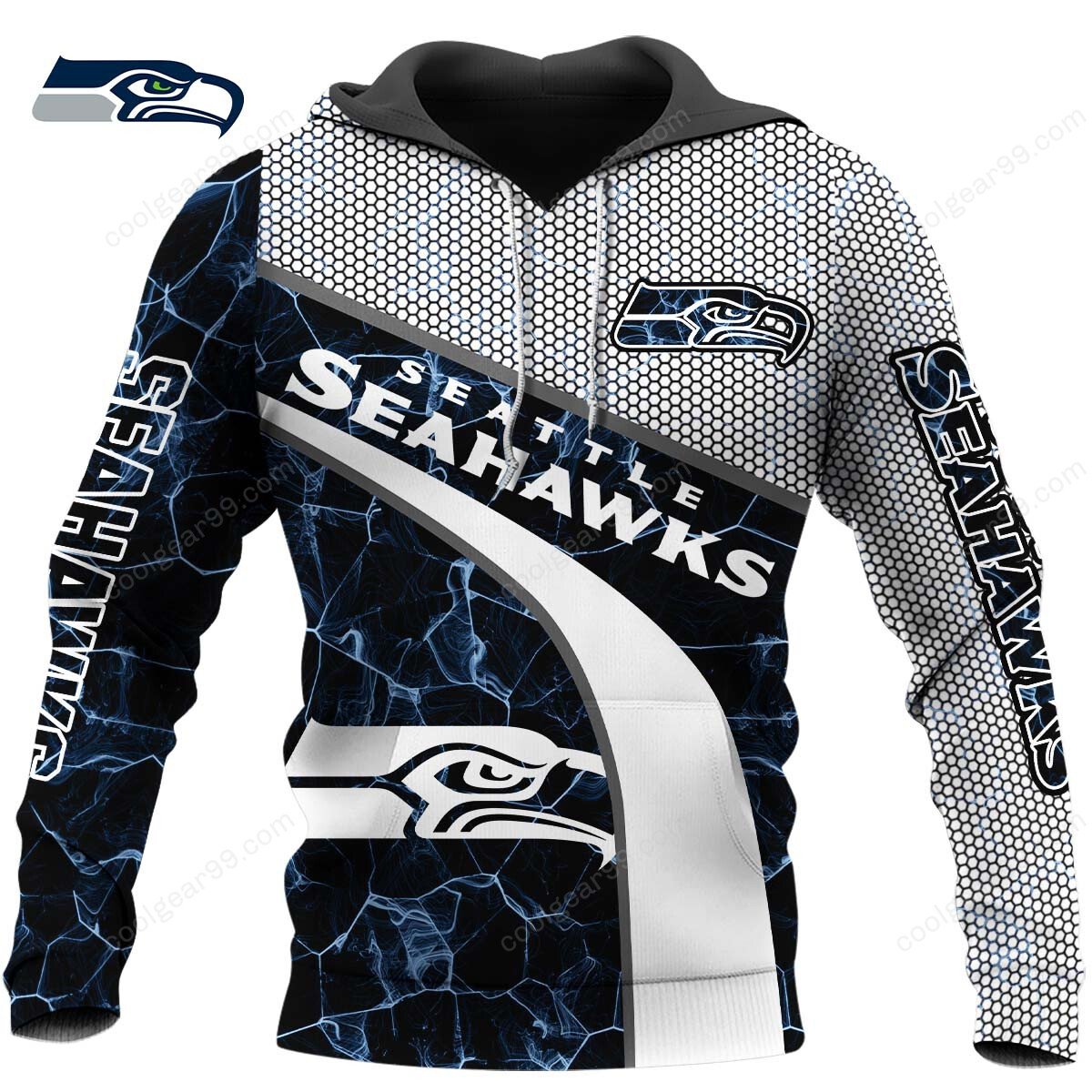 NFL x SEA Electric Marble Personalized Hoodie HLP HLPHUONG