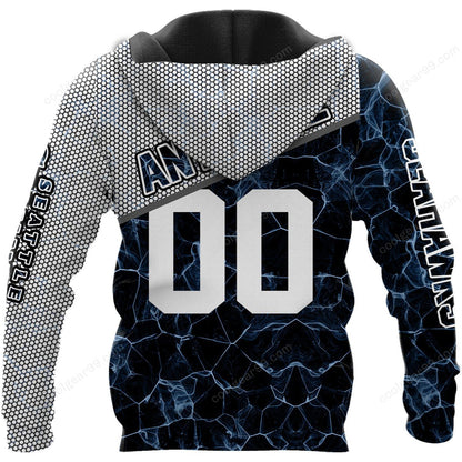 NFL x SEA Electric Marble Personalized Hoodie HLP HLPHUONG