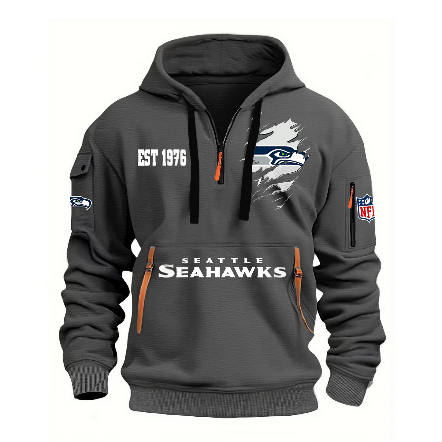 NFL x SEA EST 1976 Half Zipper Hoodie HLP HLPHUONG
