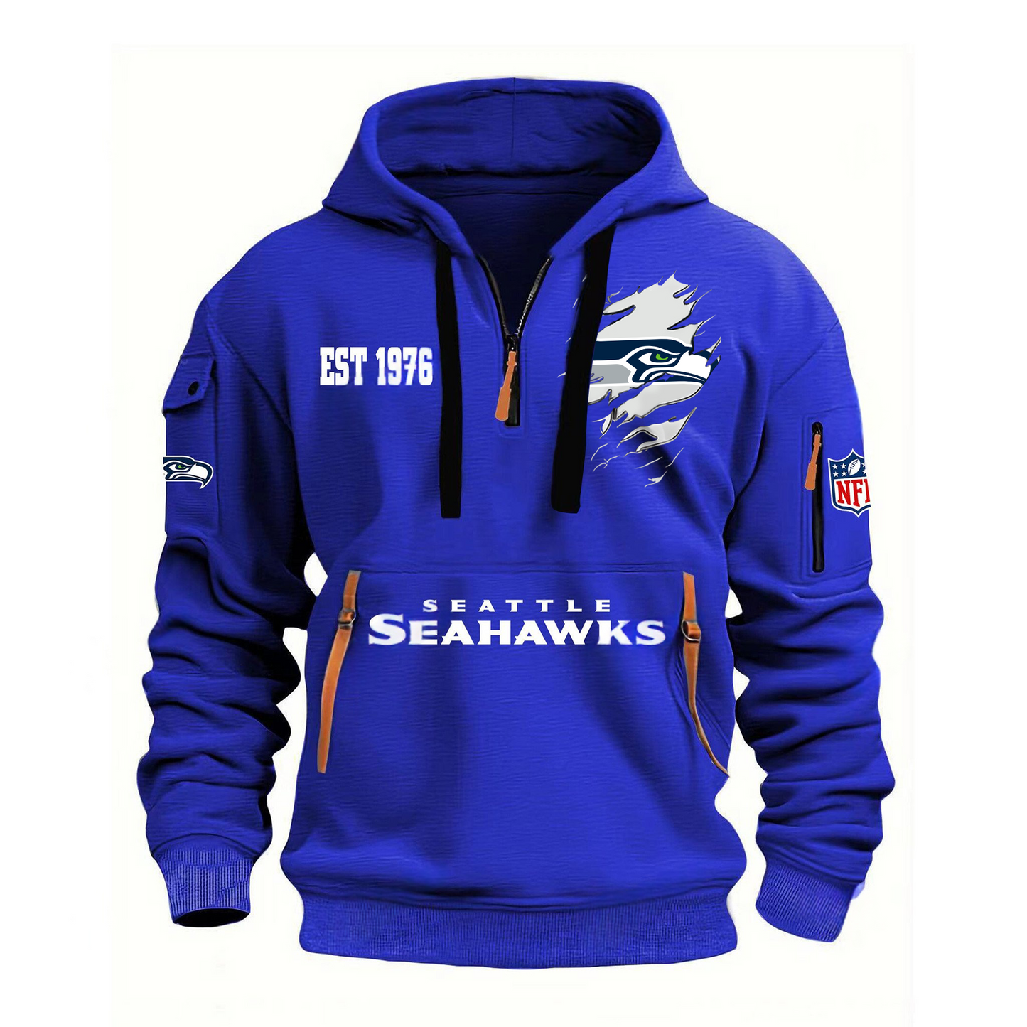 NFL x SEA EST 1976 Half Zipper Hoodie HLP HLPHUONG
