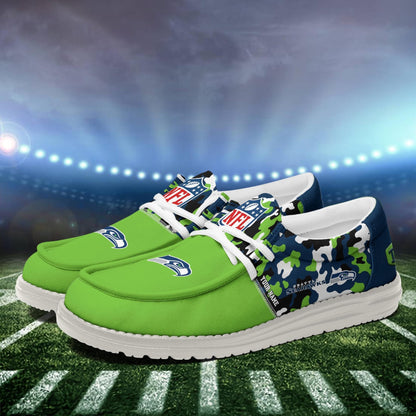 NFL x SEA Personalized Canvas Loafer Shoes HLP