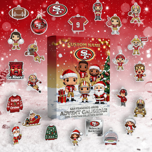 NFL x SF 2025 Christmas Personalized  Advent Calendar HLP HLPHUONG