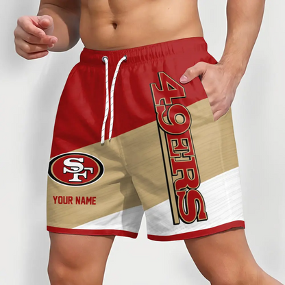 NFL x SF Colorful Men Short Pants Custom Name All Teams Gift For Fans V1 NAK NTL