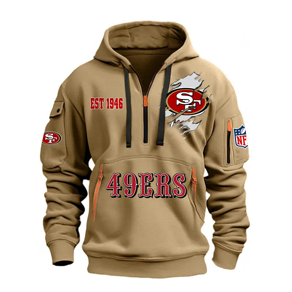 NFL x SF EST 1946 Half Zipper Hoodie HLP HLPHUONG