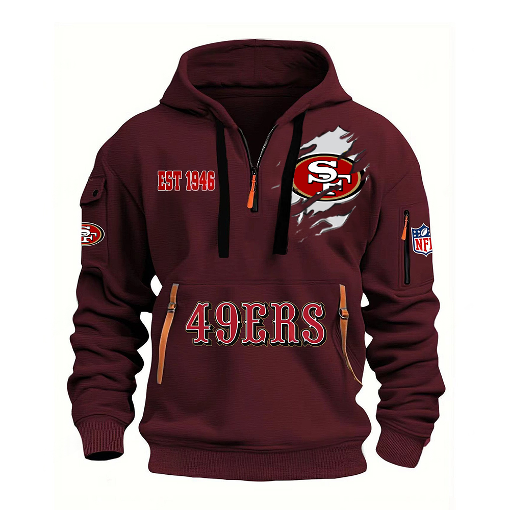 NFL x SF EST 1946 Half Zipper Hoodie HLP HLPHUONG