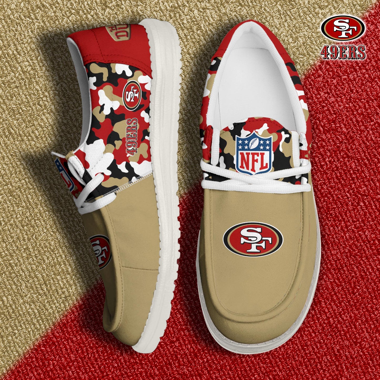 NFL x SF Personalized Canvas Loafer Shoes HLP