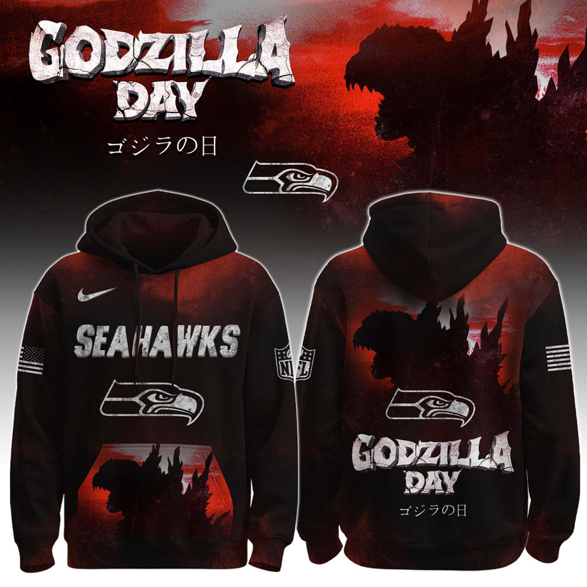NFL x SS Happy Godzilla Day Hoodie Limited Edition V1 NAK NHT
