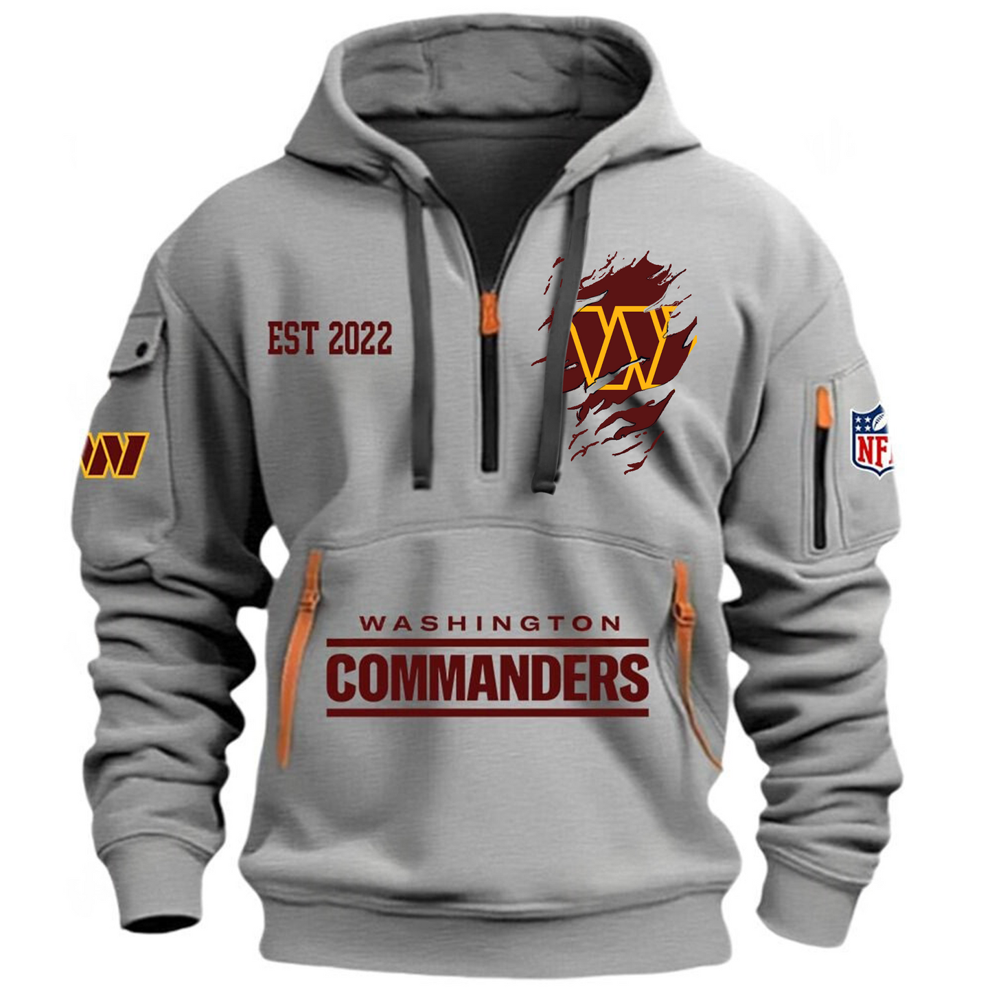 NFL x WAS EST 2022 Half Zipper Hoodie HLP HLPHUONG