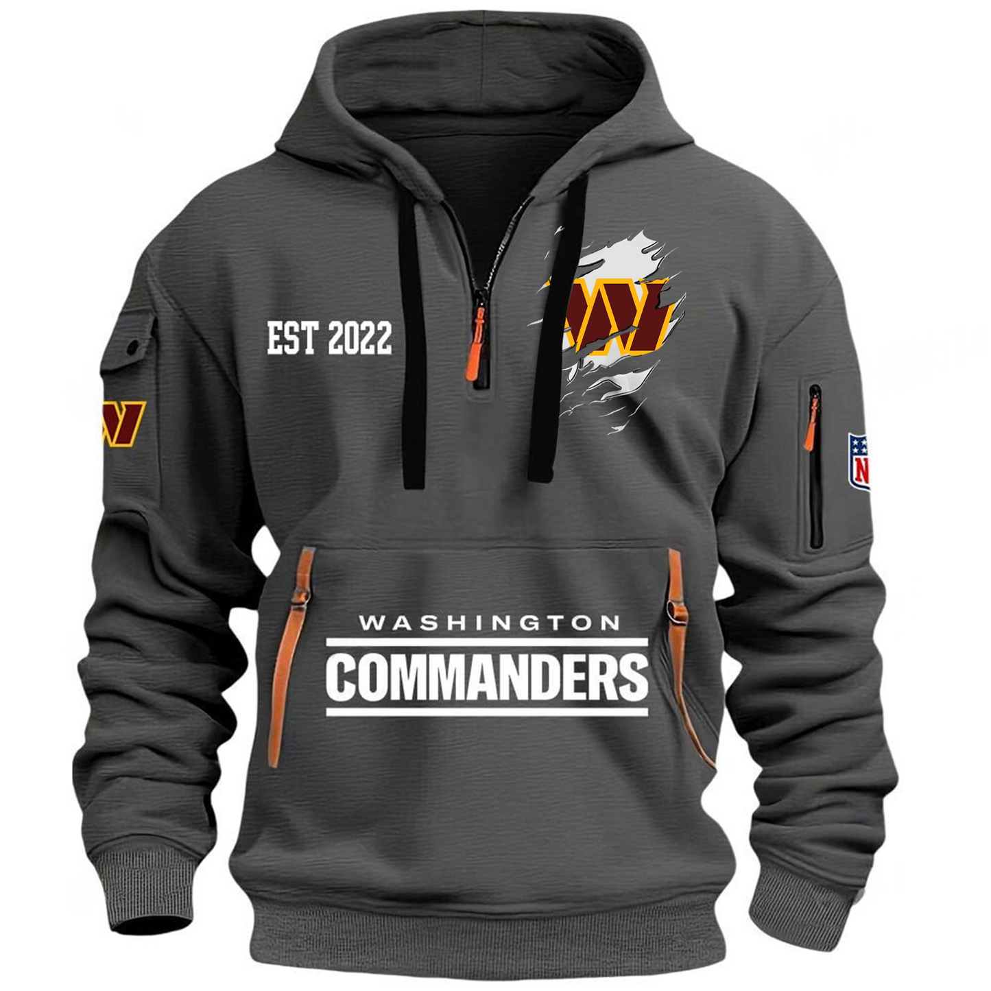 NFL x WAS EST 2022 Half Zipper Hoodie HLP HLPHUONG
