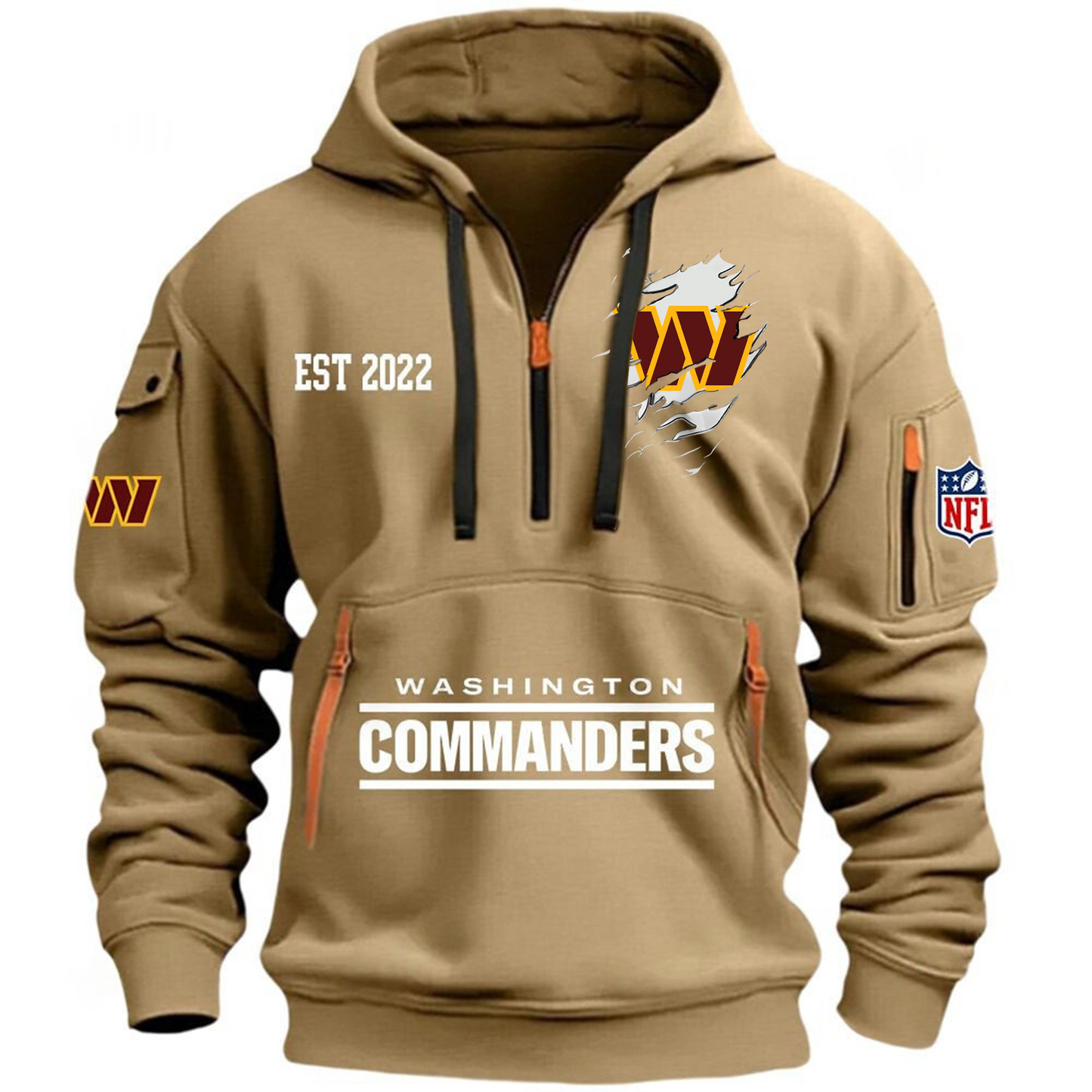 NFL x WAS EST 2022 Half Zipper Hoodie HLP HLPHUONG