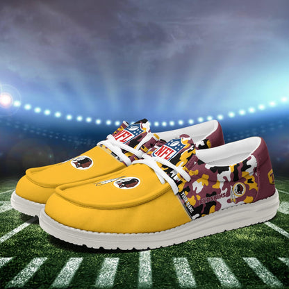NFL x WAS RED  Personalized Canvas Loafer Shoes HLP