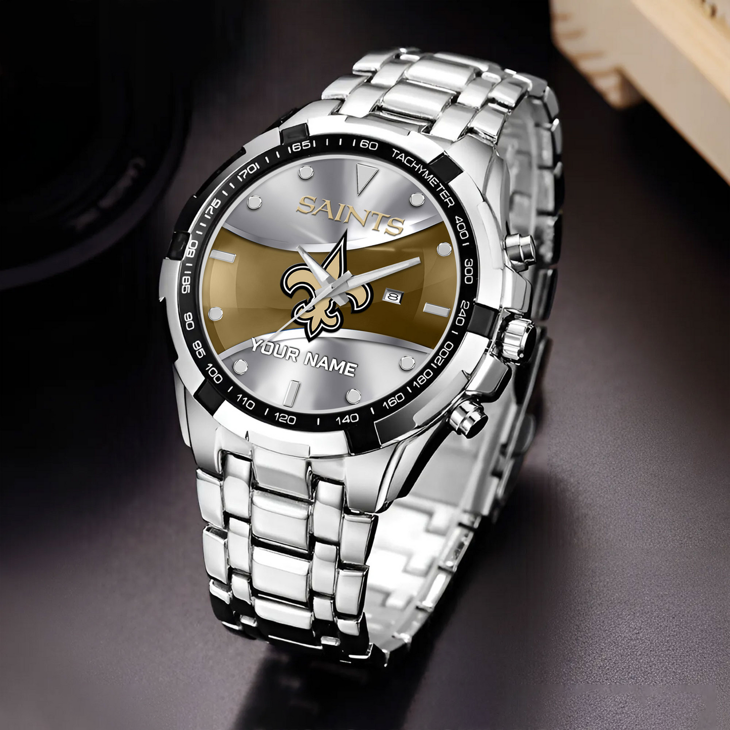NO x NFL Alloy Men Quartz Watch - Custom Name DATND TANTD