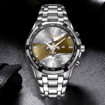 NO x NFL Alloy Men Quartz Watch - Custom Name DATND TANTD