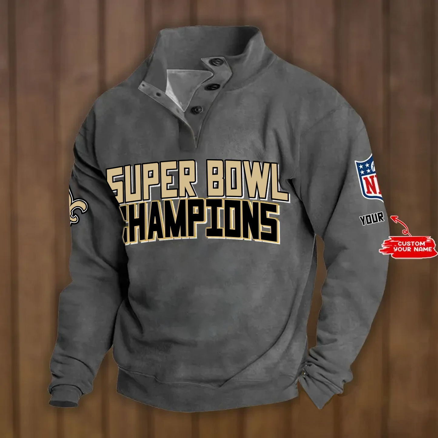 NO x NFL Double Breasted Stand Collar Hoodies DATND TANTD