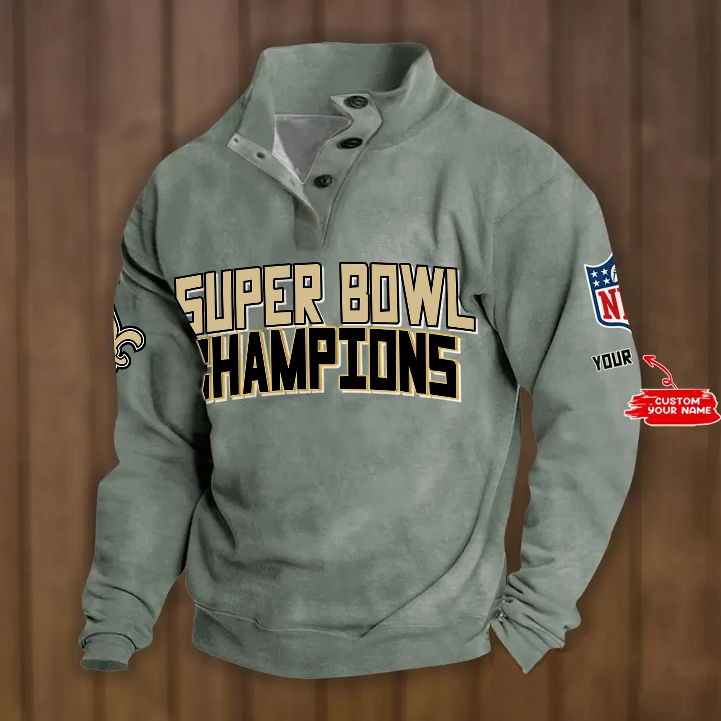 NO x NFL Double Breasted Stand Collar Hoodies DATND TANTD