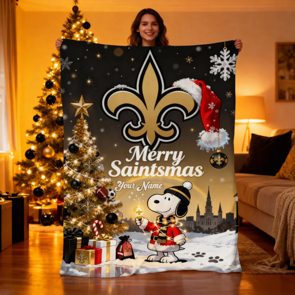 NO x SNP Premium Christmas Fleece Blanket & Throw Pillow V1 NAK NHT