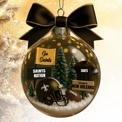 NOS  NFL Acrylic Ball Ornament - Best Gift For Fans DDT CTND