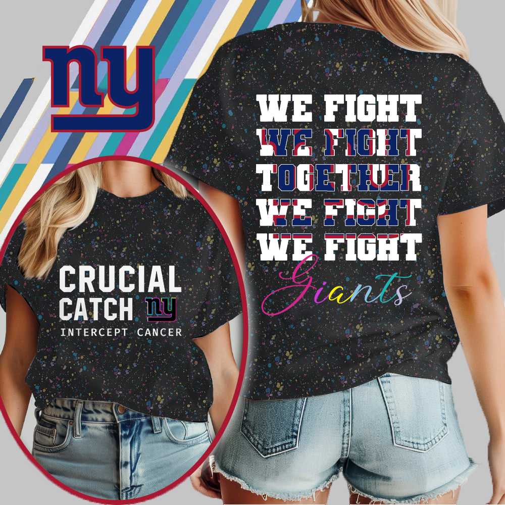 NYG NFL Crucial Catch We Fight Together T-Shirt DDT HLPHUONG