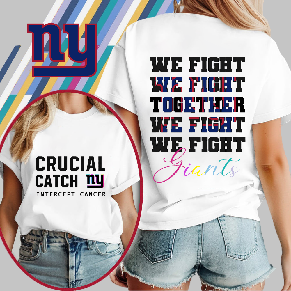 NYG NFL Crucial Catch We Fight Together T-Shirt DDT HLPHUONG