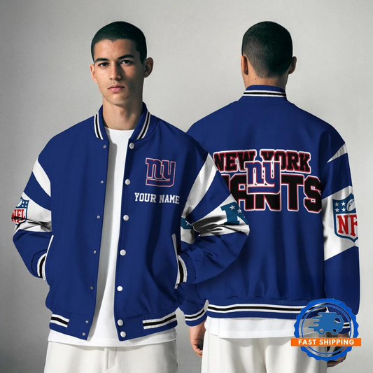 NYG NFL Varsity Jacket Custom Name For Fans DDT NTL