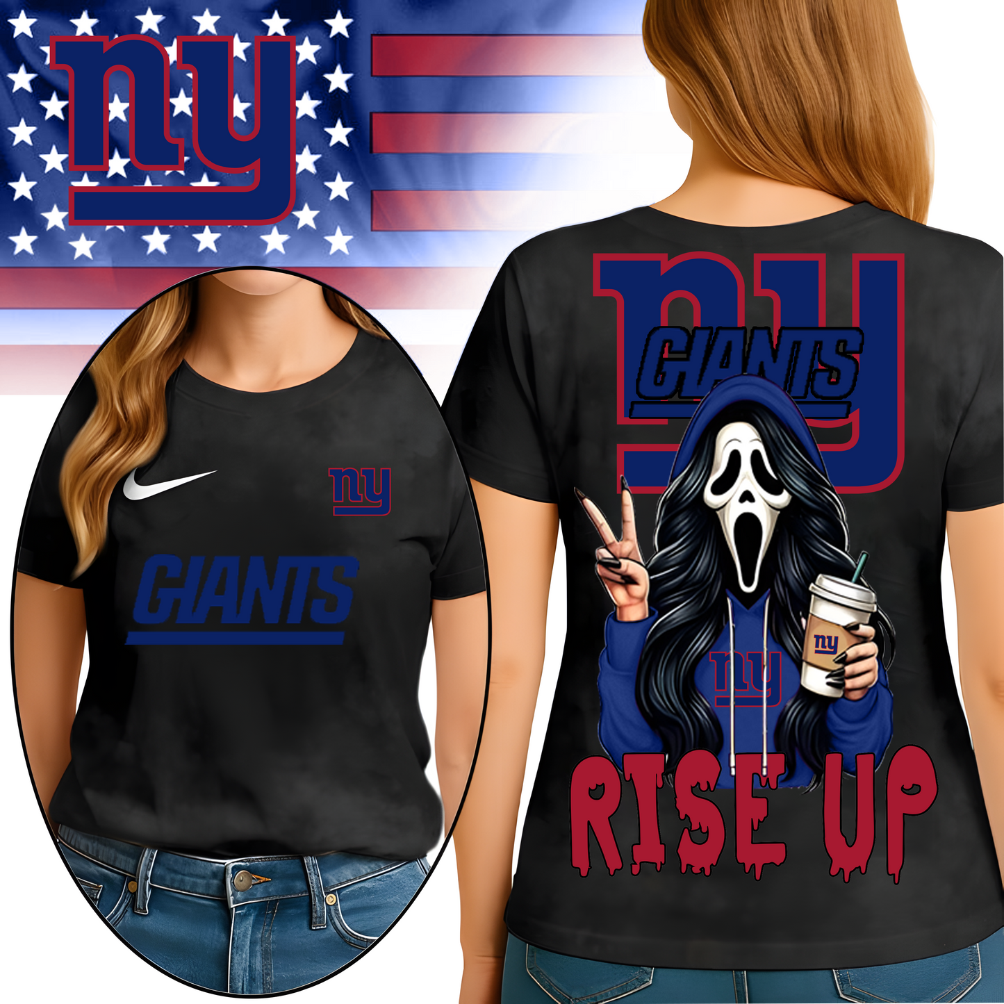 NYG Premium NFL Ghostface 3D Shirt DDT HLPHUONG