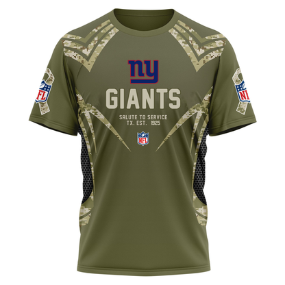 NYG Premium NFL Salute to Service Camo 3D Shirt DDT CTND