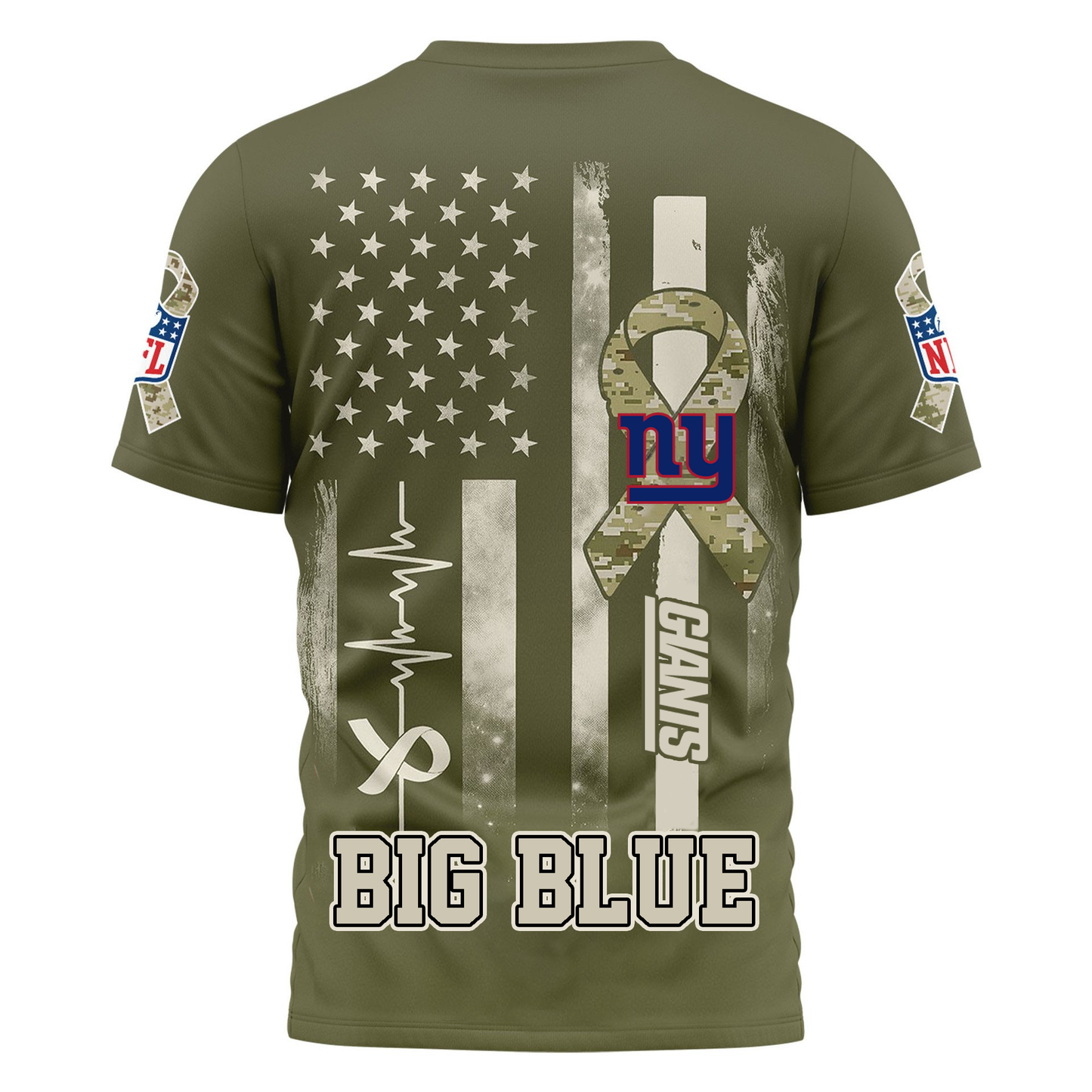 NYG Premium NFL Salute to Service Camo 3D Shirt DDT CTND