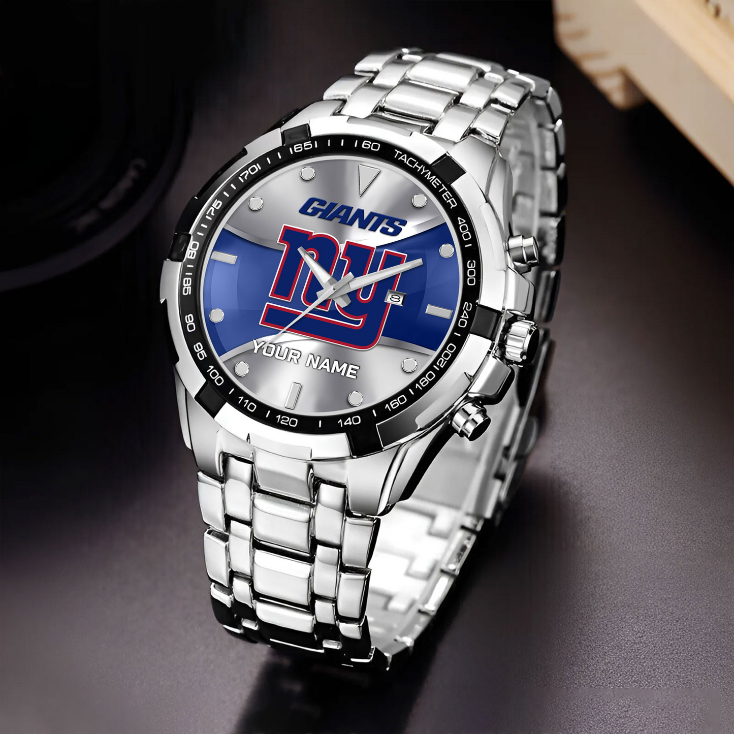 NYG x NFL Alloy Men Quartz Watch - Custom Name DATND TANTD