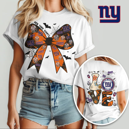NYG x NFL Halloween Bow 3D Shirt 0409 DatND DVT