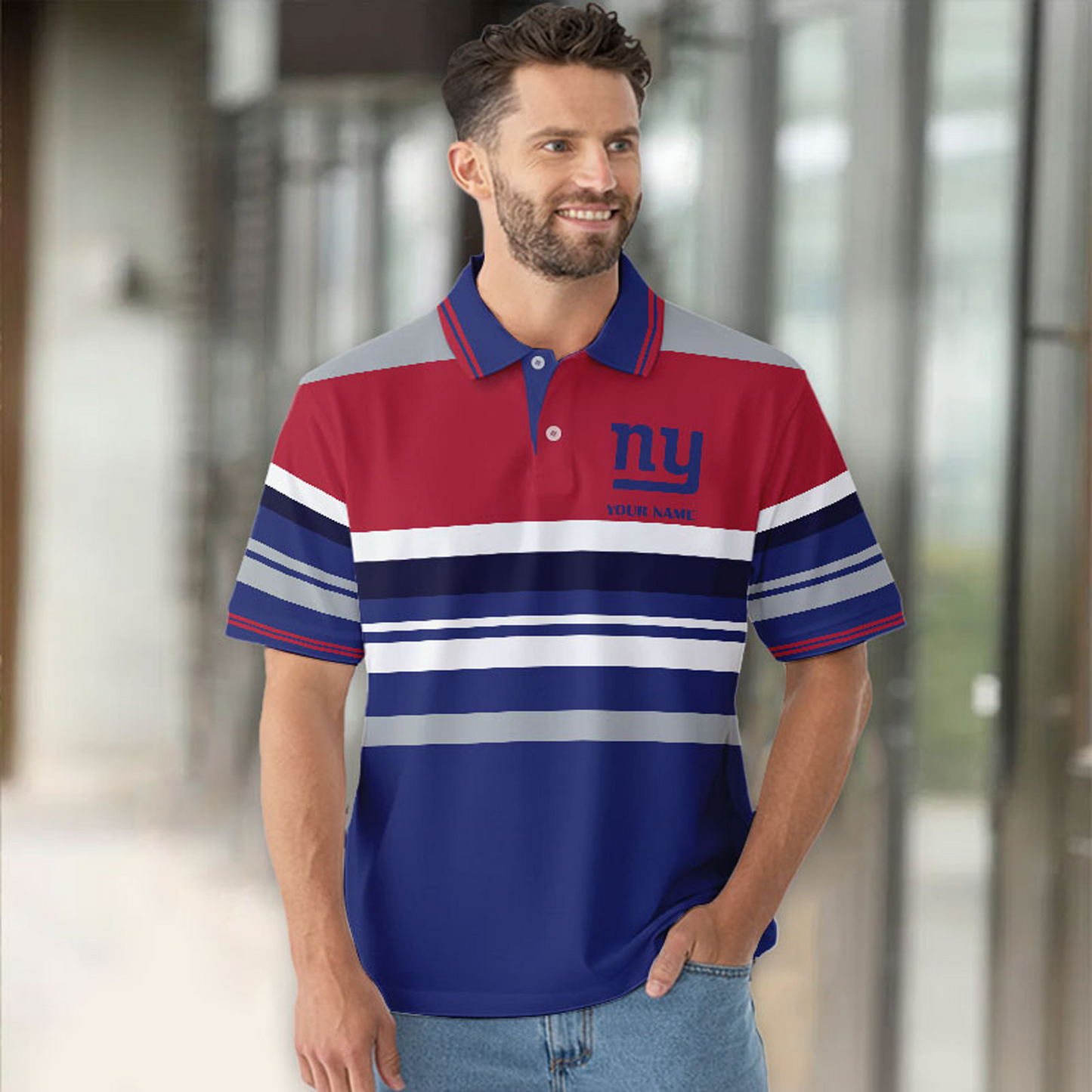 NYG x NFL New Style Men Short Sleeves Polo Shirt DatND DVT