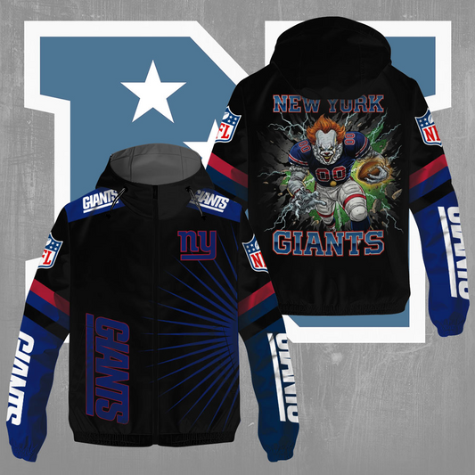NYG x NFL Pennywise 3D Windbreaker Jacket DDT CTND
