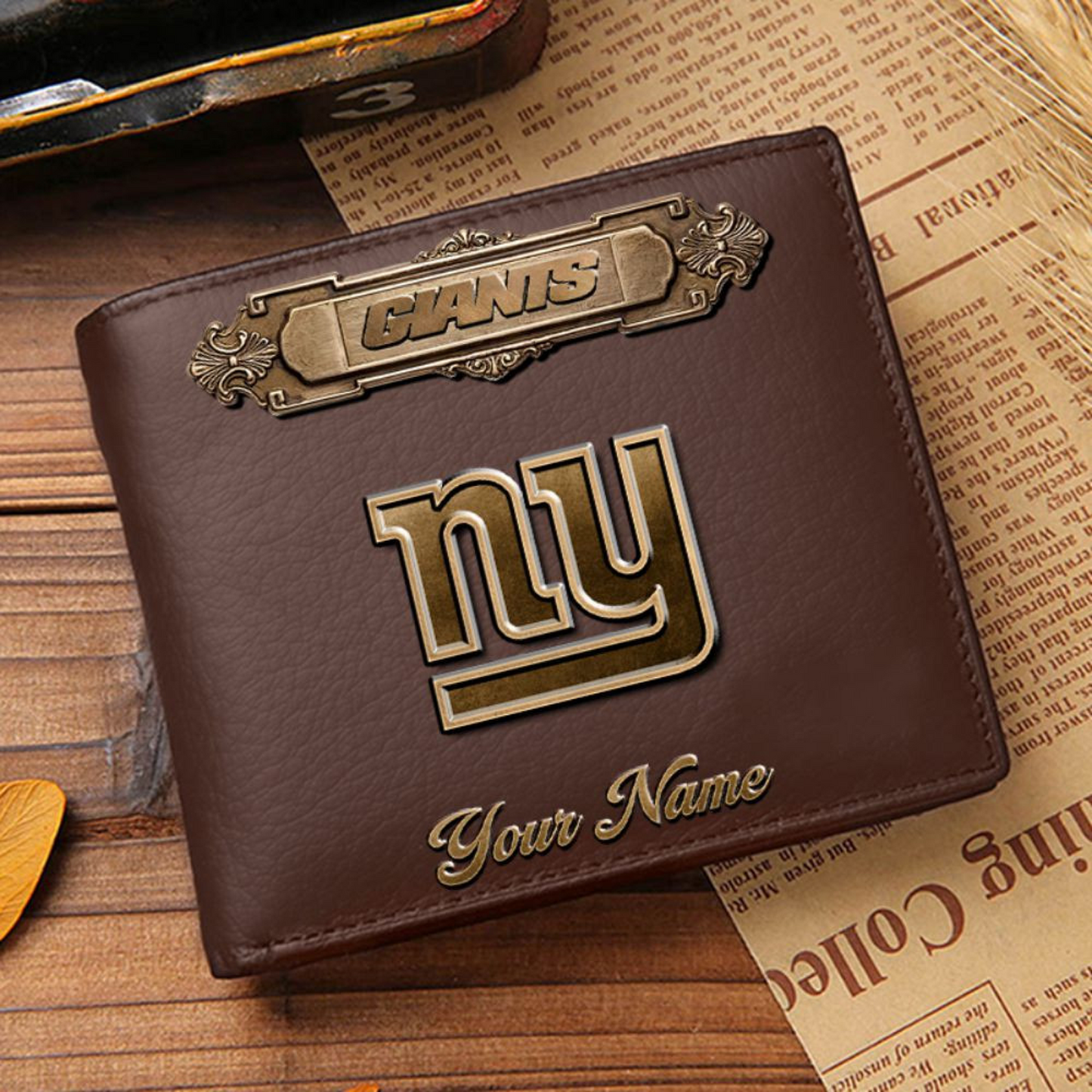 NYG x NFL Premium Leather Wallet DatND DVT