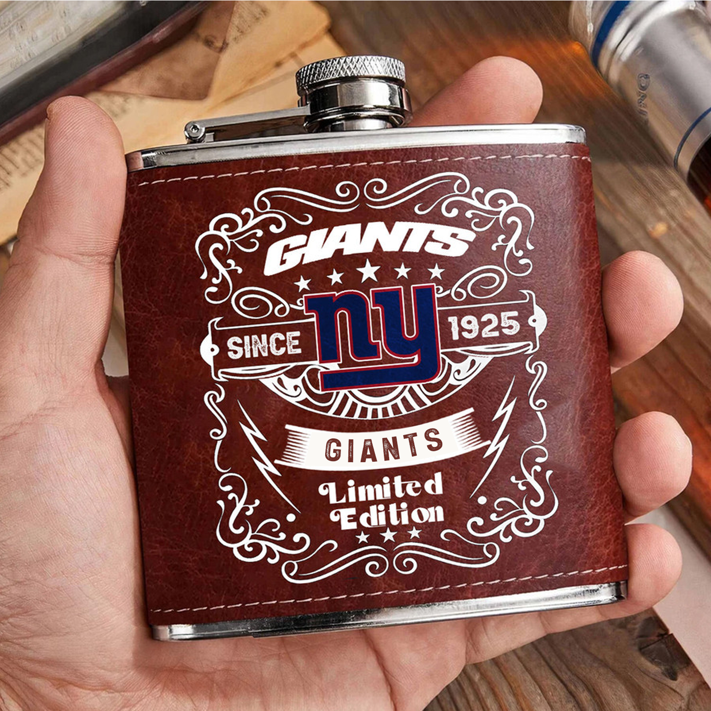 NYG x NFL Stainless Steel Flask DatND ThuongNH