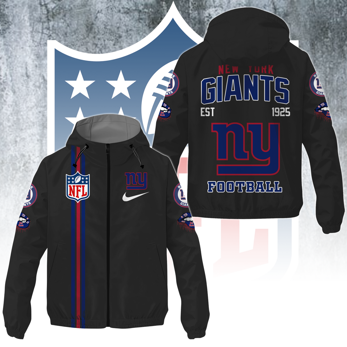 NYG x NFL Windbreaker Jacket DATND TANTD