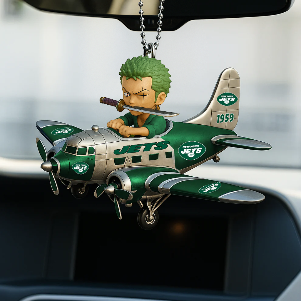 NYJ NFL x Zoro Premium Car Hanging Ornament DDT NTL