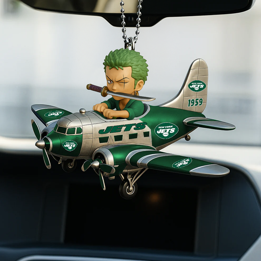 NYJ NFL x Zoro Premium Car Hanging Ornament DDT NTL