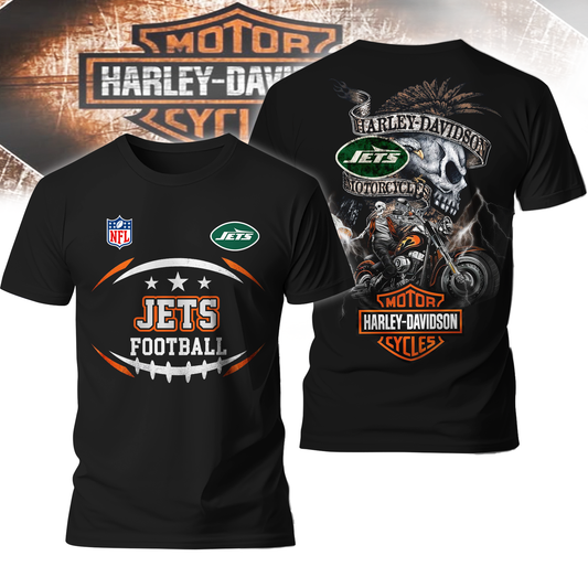 NYJ Premium NFL Harley Davidson V2 3D Shirt DDT CTND