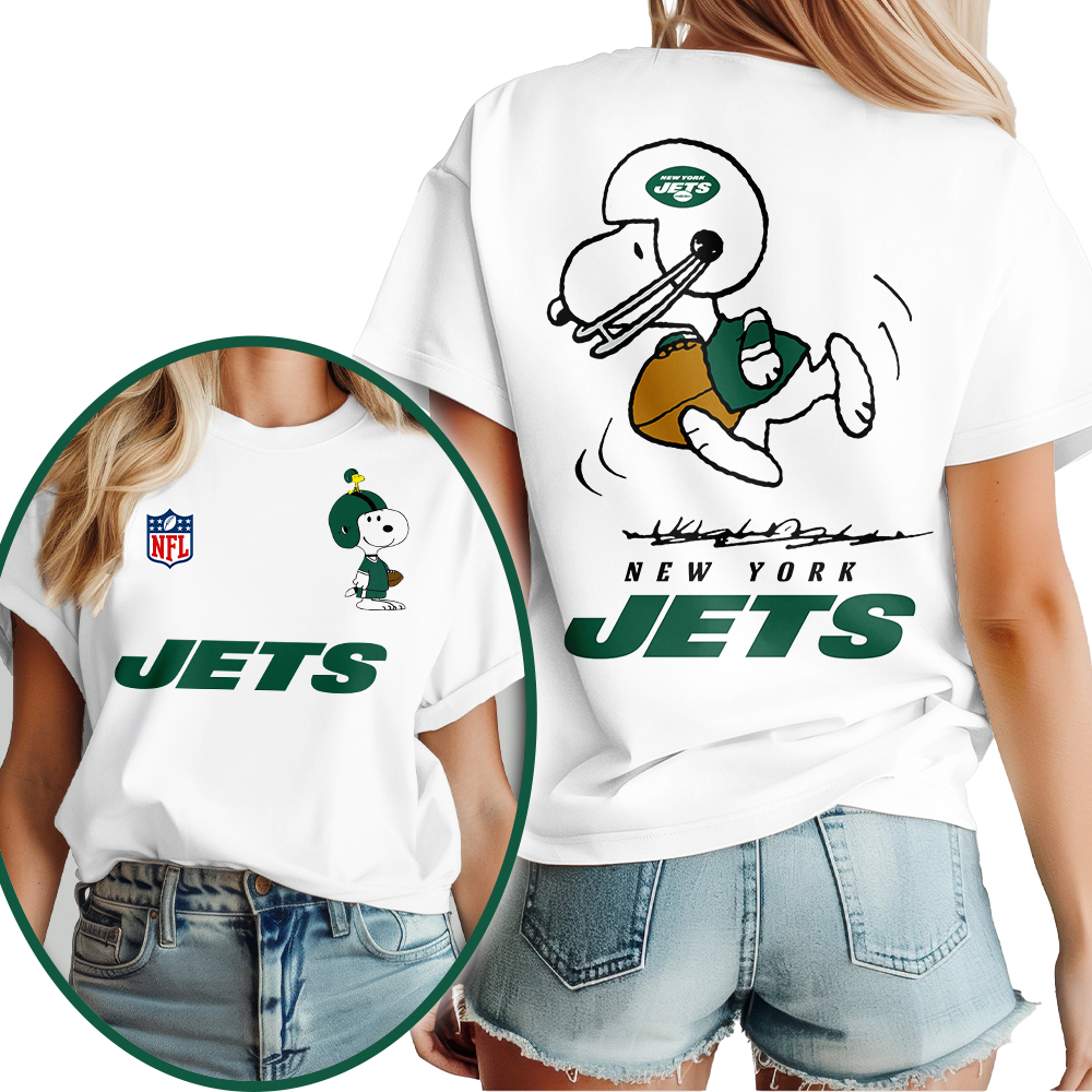 NYJ Premium NFL x Peanuts 3D Shirt DDT CTND