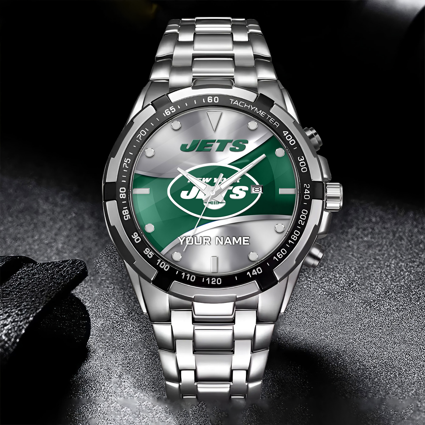 NYJ x NFL Alloy Men Quartz Watch - Custom Name DATND TANTD