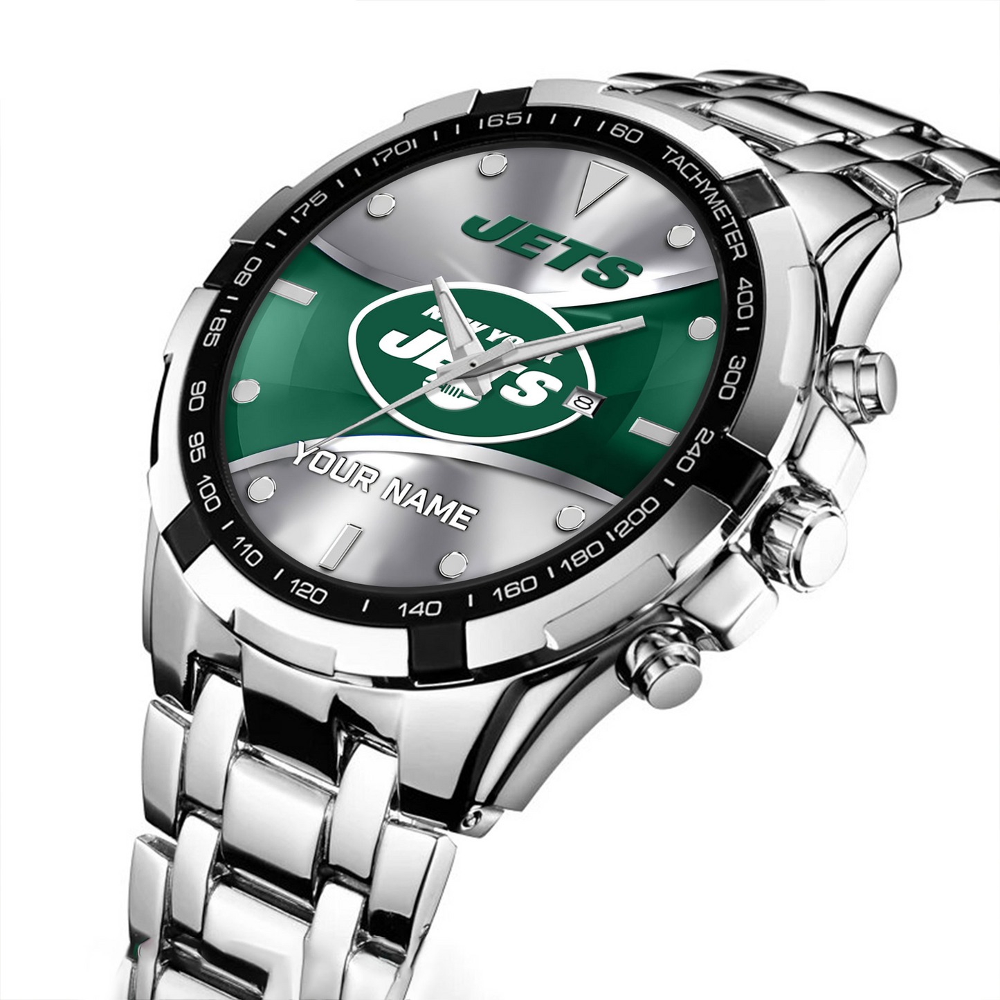 NYJ x NFL Alloy Men Quartz Watch - Custom Name DATND TANTD