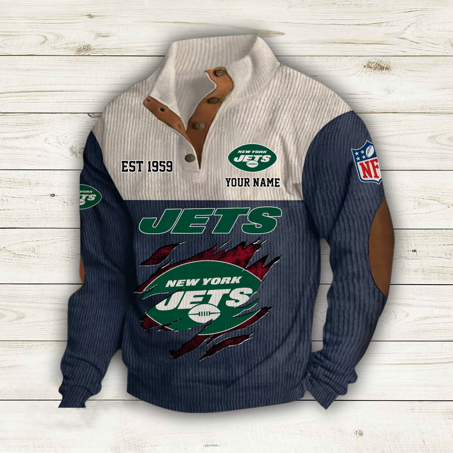 NYJ x NFL Custom Name Sport Sweatshirt DatND DVT