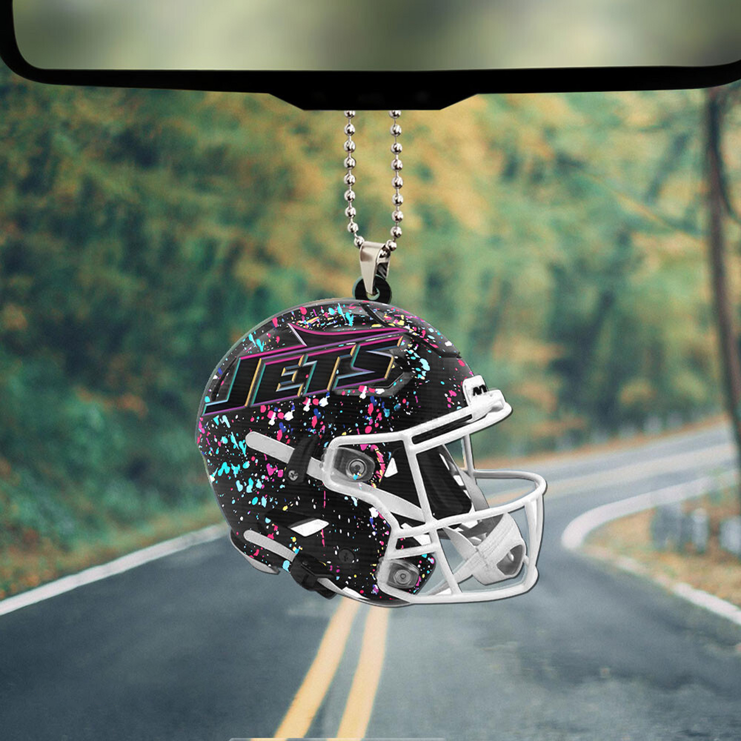 NYJ x NFL Custom Shape 2-sided Car Ornament DATND TANTD