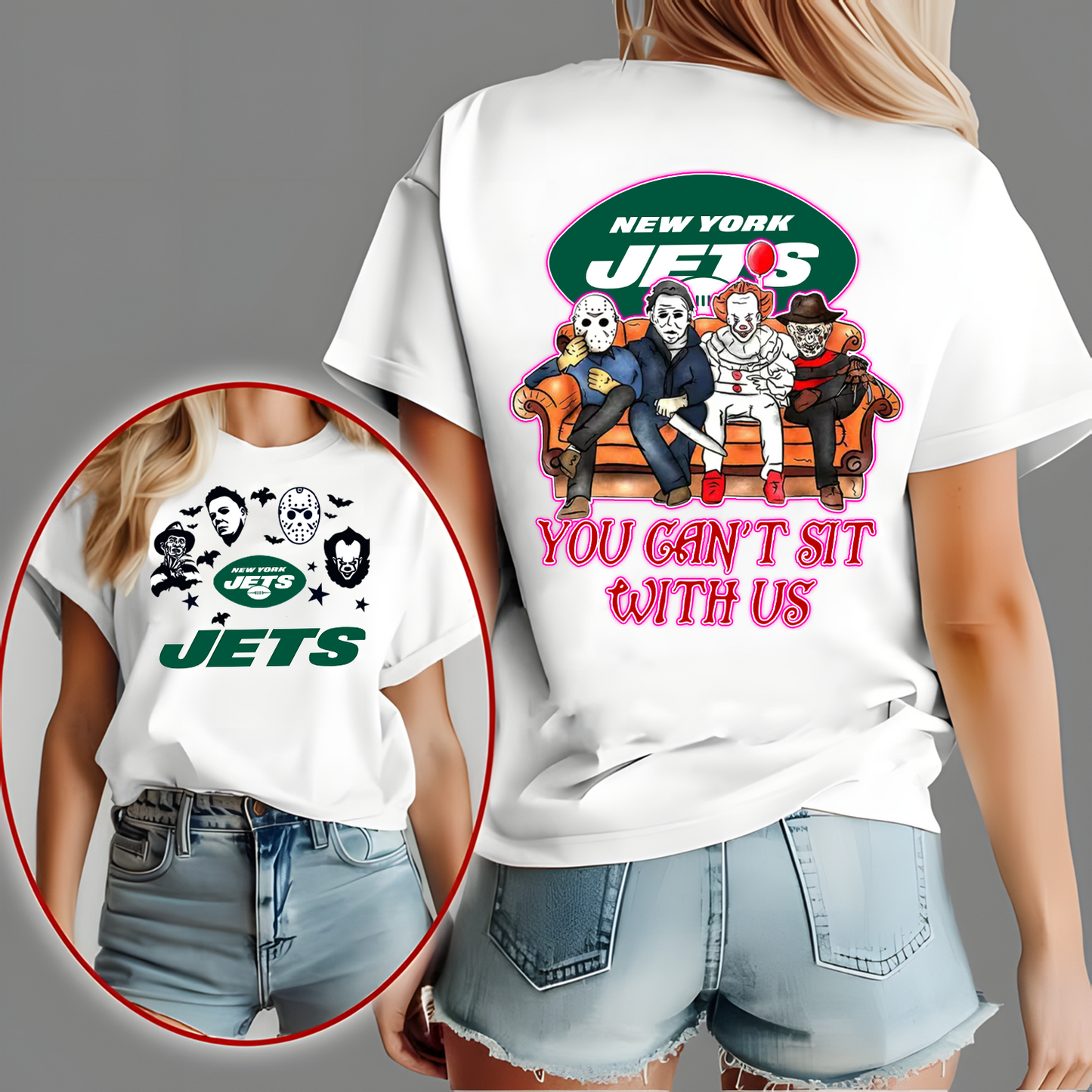 NYJ x NFL Horror Movie Fan Shirt DatND DVT