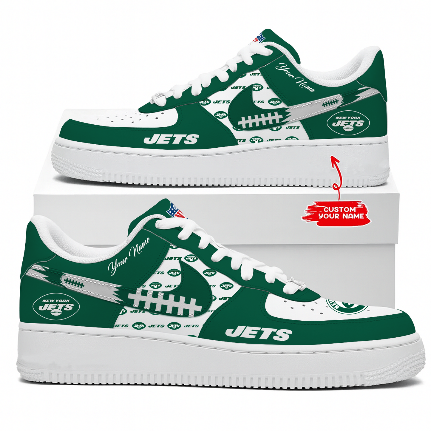 NYJ x NFL Personalized AF1 Shoes DatND DVT