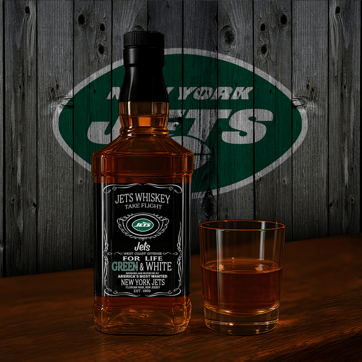NYJ x NFL Whiskey For True Fans Only DATND TANTD