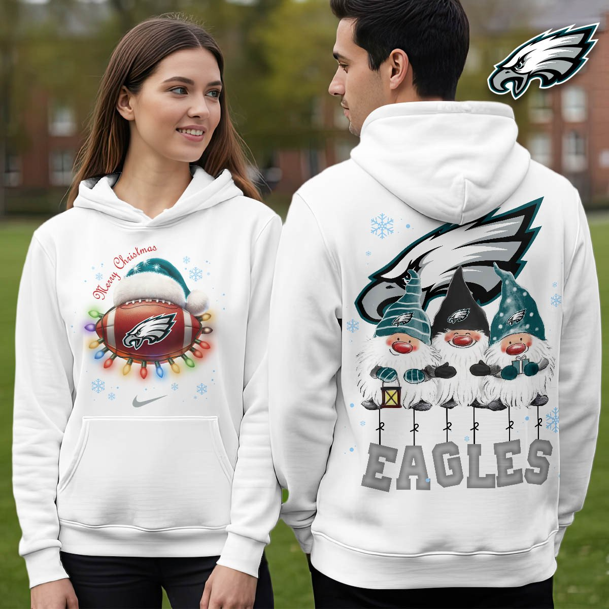 PE Premium NFL Christmas Gnomes Hoodie DDT CTND