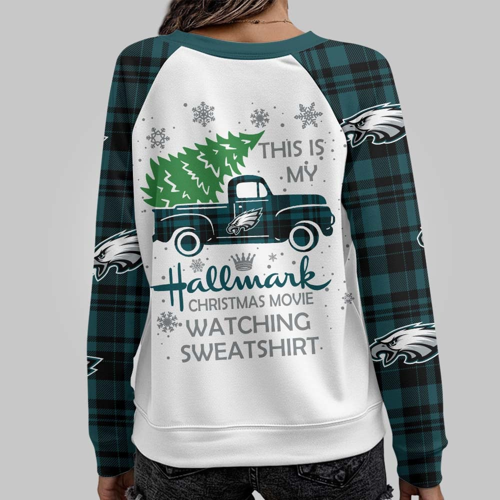 PE Premium NFL Cozy Round Neck Raglan Sleeve Sweatshirt DDT CTND