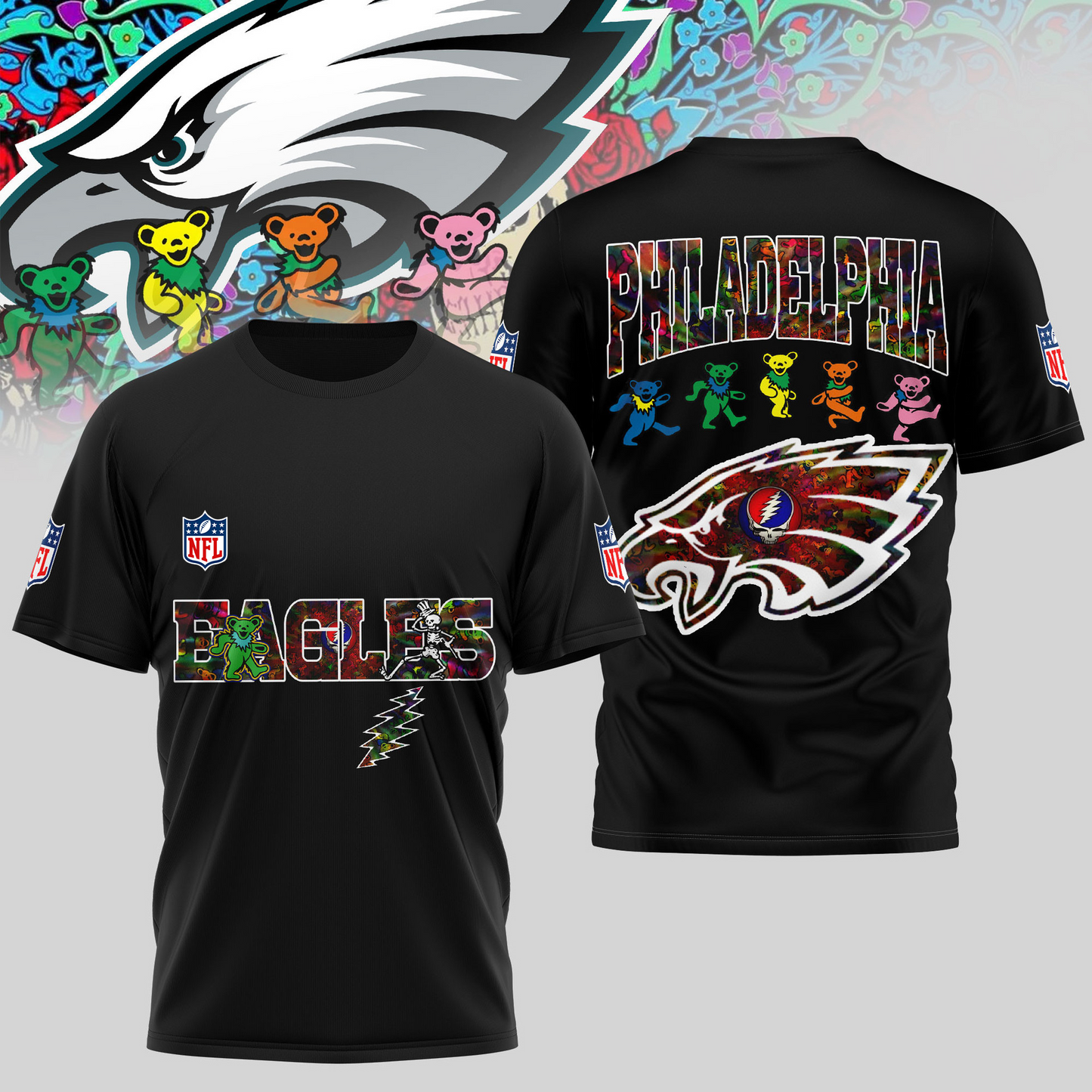 PE Premium NFL Dancing Bear T-Shirt DDT HLPHUONG