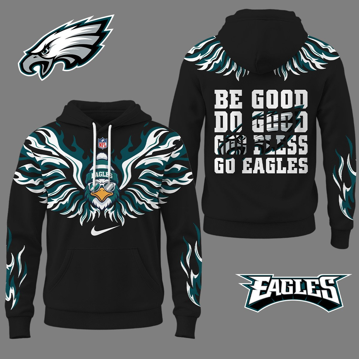PE Premium NFL Fire Wings 3D Hoodie DDT CTND